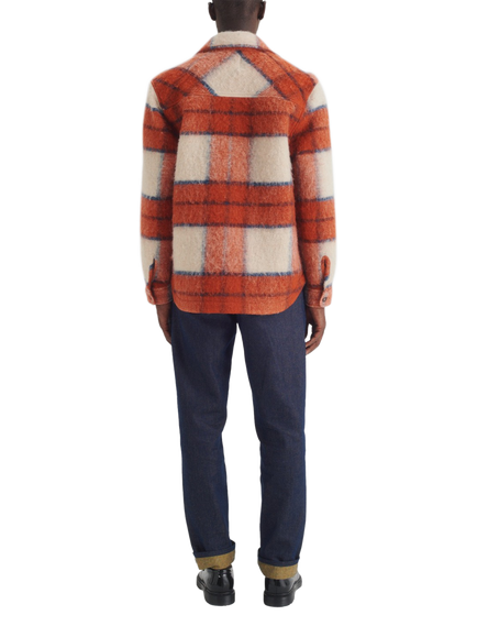 Maison Standards Oliver Check Overshirt - view 2, Mahogany