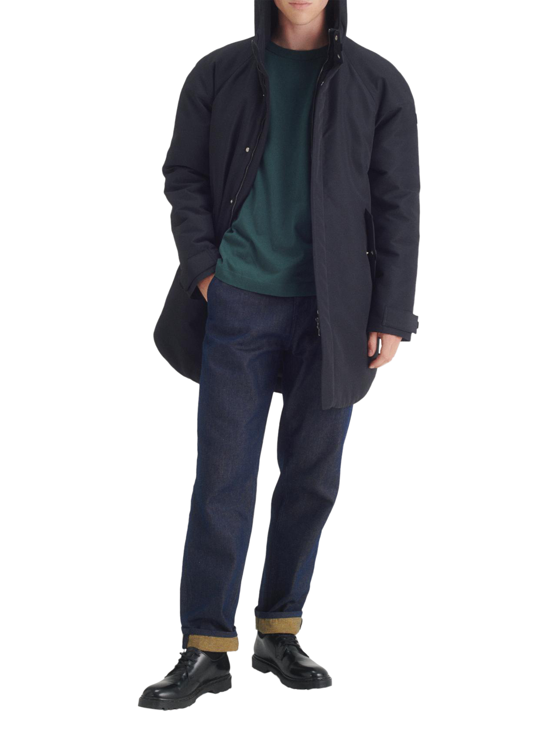 Product image 1 of 7, which shows Maison Standards Somerset Oversized Parka Jacket, Black, S