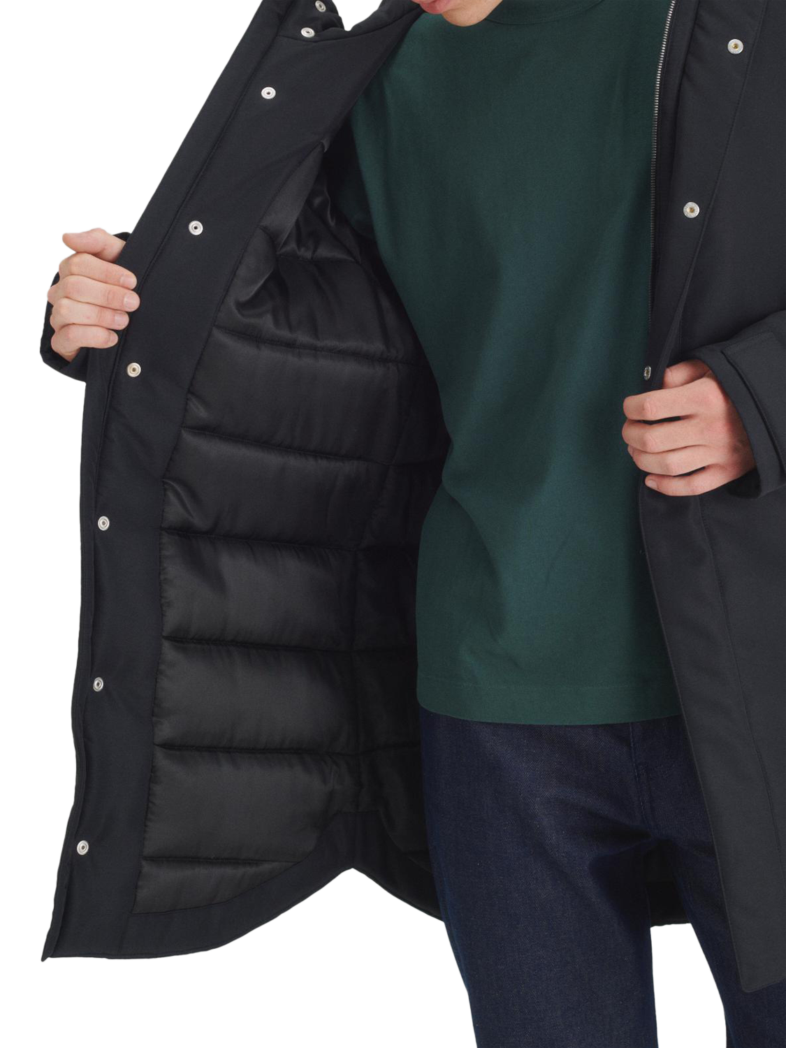 Product image 3 of 7, which shows Maison Standards Somerset Oversized Parka Jacket, Black, S