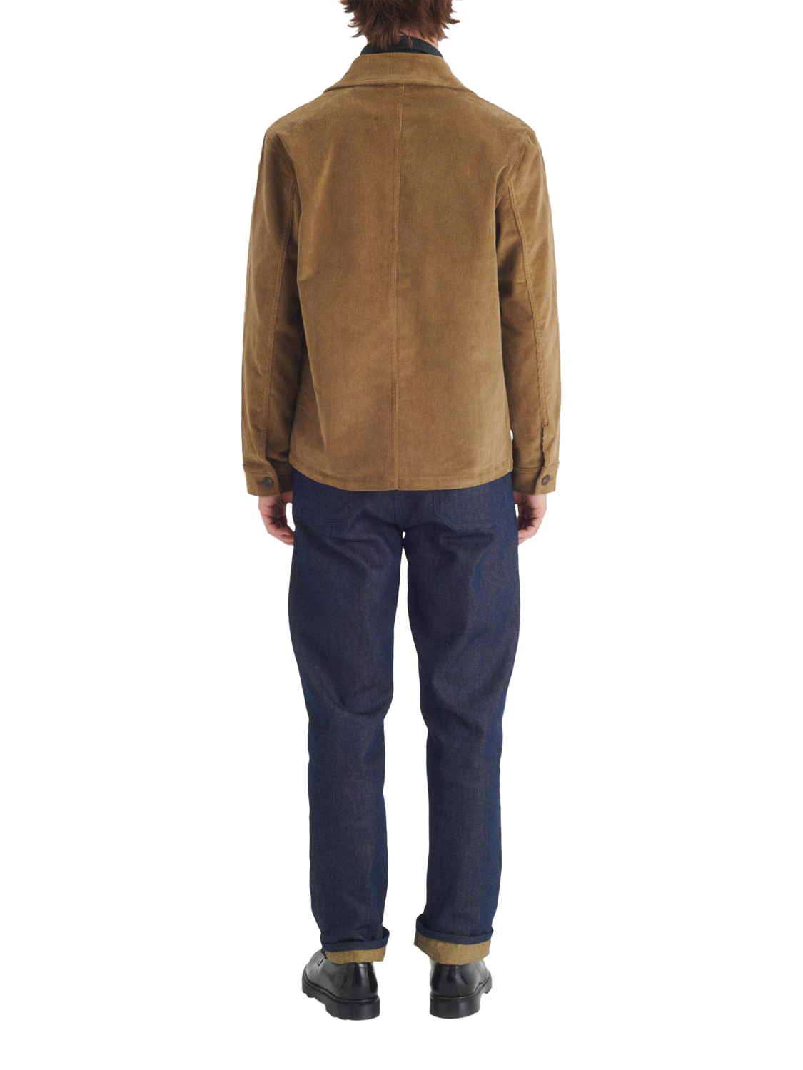 Product image 2 of 11, which shows Maison Standards Vallauris Cropped Corduroy Jacket, Dark Beige, S