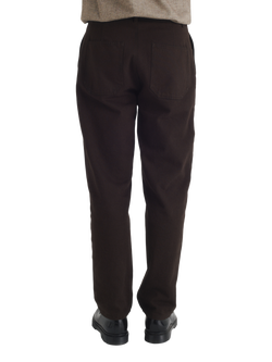 Maison Standards Cadix Canvas Cotton Slim Jeans, Dark Brown - view 2, Dark Brown