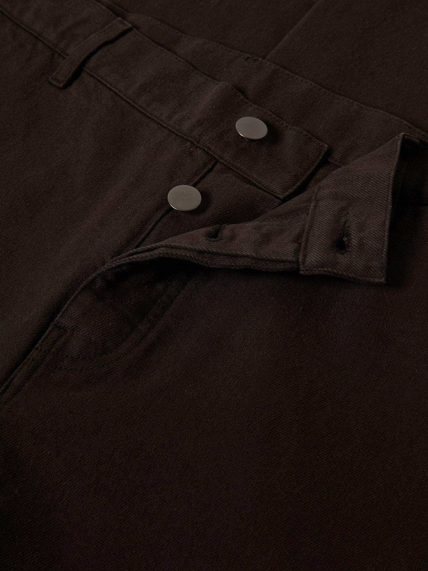 Product image 6 of 7, which shows Maison Standards Cadix Canvas Cotton Slim Jeans, Dark Brown, 29R