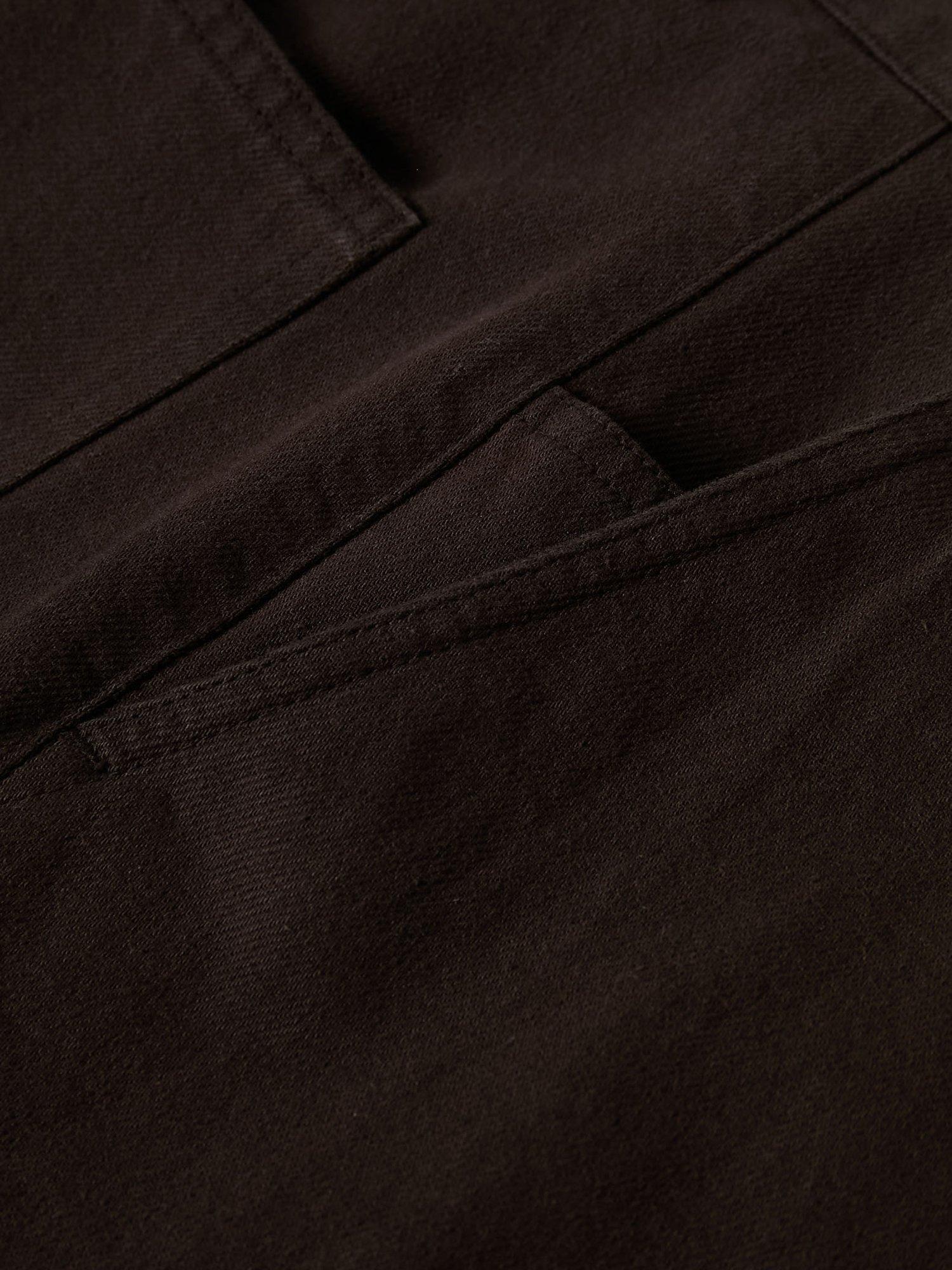 Product image 7 of 7, which shows Maison Standards Cadix Canvas Cotton Slim Jeans, Dark Brown, 29R