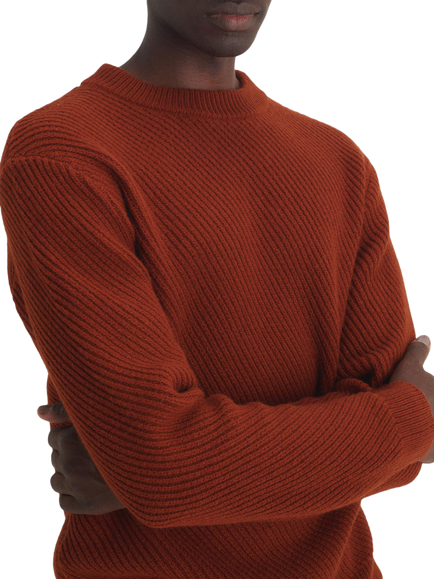 Maison Standards Columbia Wool Crew Neck Jumper, Rust