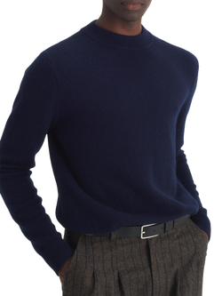 Maison Standards Esteban Wool Crew Neck Jumper, Navy