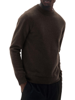 Maison Standards Esteban Wool Crew Neck Jumper, Dark Brown
