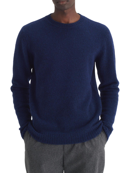 Maison Standards Gary Wool Blend Crew Neck Jumper, Sky Blue