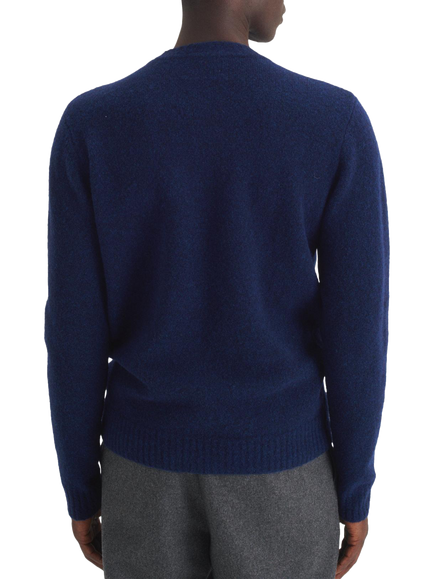 Maison Standards Gary Wool Blend Crew Neck Jumper - view 2, Sky Blue