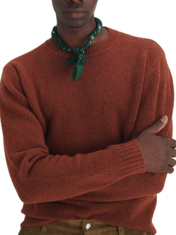 Maison Standards Gary Wool Blend Crew Neck Jumper, Terracotta