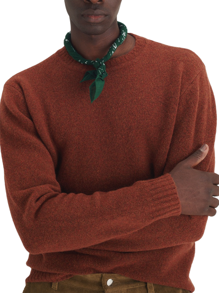 Maison Standards Gary Wool Blend Crew Neck Jumper, Terracotta