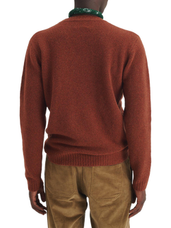Maison Standards Gary Wool Blend Crew Neck Jumper - view 2, Terracotta