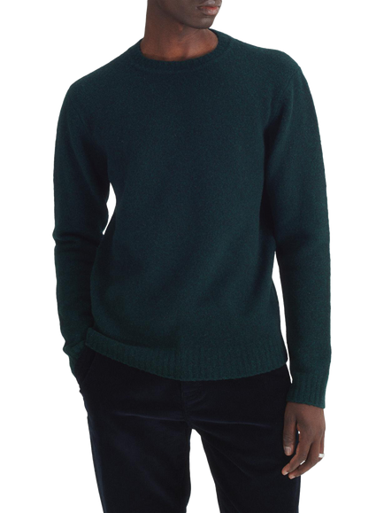 Maison Standards Gary Wool Blend Crew Neck Jumper, British Green