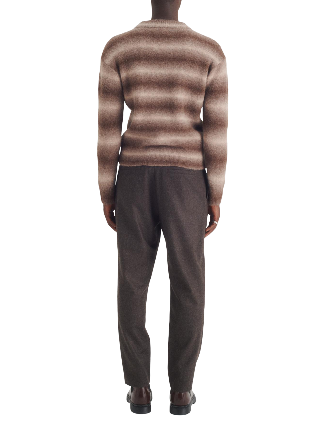 Product image 2 of 6, which shows Maison Standards Sheffield Alpaca Blend Jumper, Brown/Multi, S