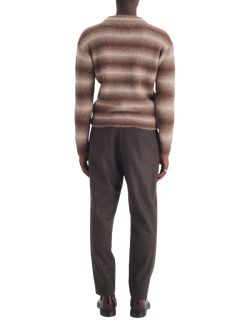 Maison Standards Sheffield Alpaca Blend Jumper, Brown/Multi - view 2, Brown/Multi