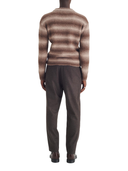 Maison Standards Sheffield Alpaca Blend Jumper, Brown/Multi - view 2, Brown/Multi
