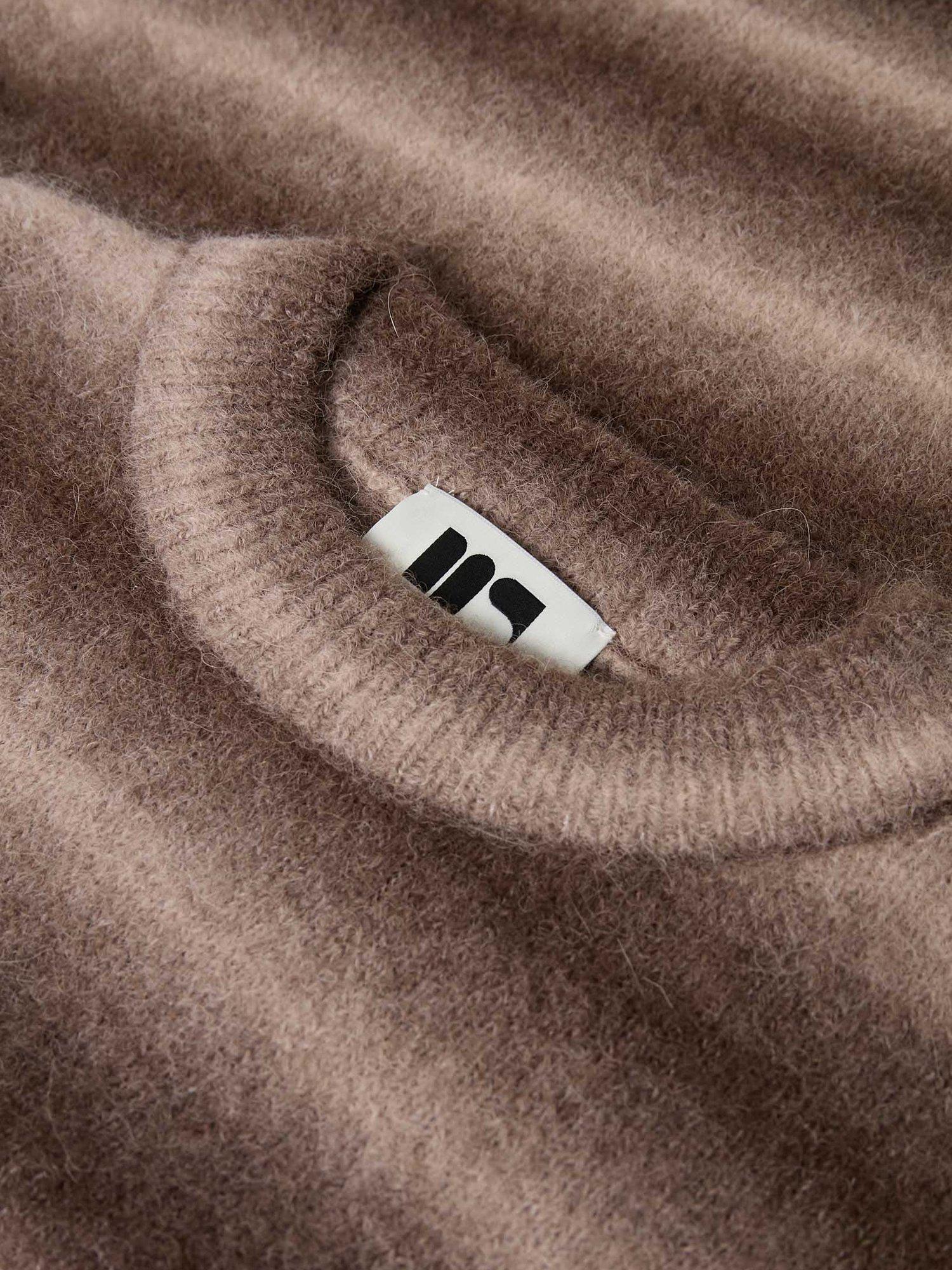 Product image 6 of 6, which shows Maison Standards Sheffield Alpaca Blend Jumper, Brown/Multi, S