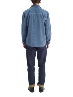 Maison Standards Gaston Velour Cotton Corduroy Overshirt - view 2, Dark Washed Blue