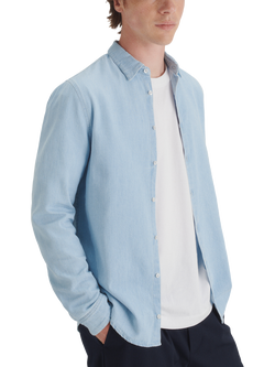 Maison Standards Peter Regular Fit Denim Shirt, Stone