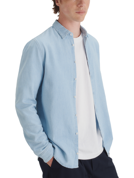 Maison Standards Peter Regular Fit Denim Shirt, Stone