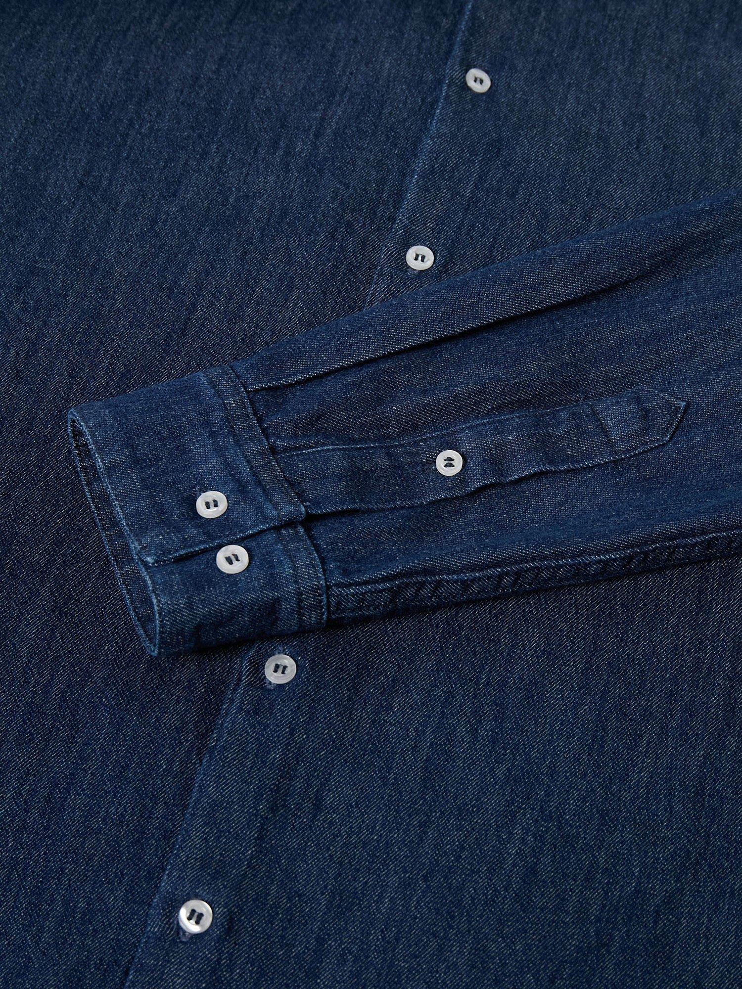 Product image 6 of 6, which shows Maison Standards Peter Regular Fit Denim Shirt, Stone, S