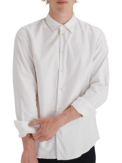 Maison Standards Peter Cotton Slim Fit Oxford Shirt, White