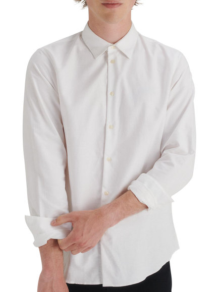 Maison Standards Peter Cotton Slim Fit Oxford Shirt, White