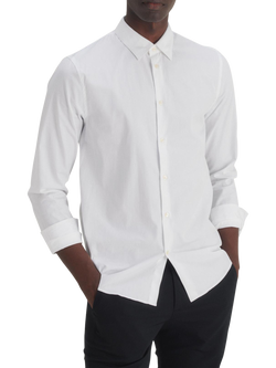 Maison Standards Peter Cotton Slim Fit Poplin Shirt, White