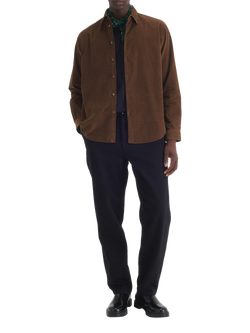 Maison Standards Soho Cotton Velvet Shirt, Brown