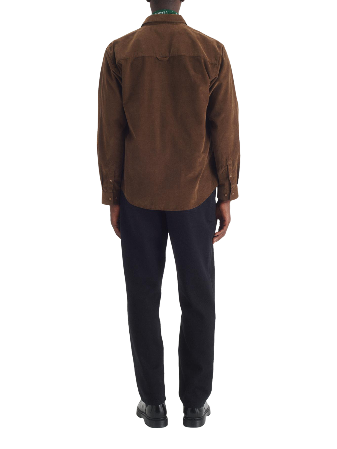 Product image 2 of 7, which shows Maison Standards Soho Cotton Velvet Shirt, Brown, S