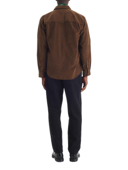 Maison Standards Soho Cotton Velvet Shirt - view 2, Brown