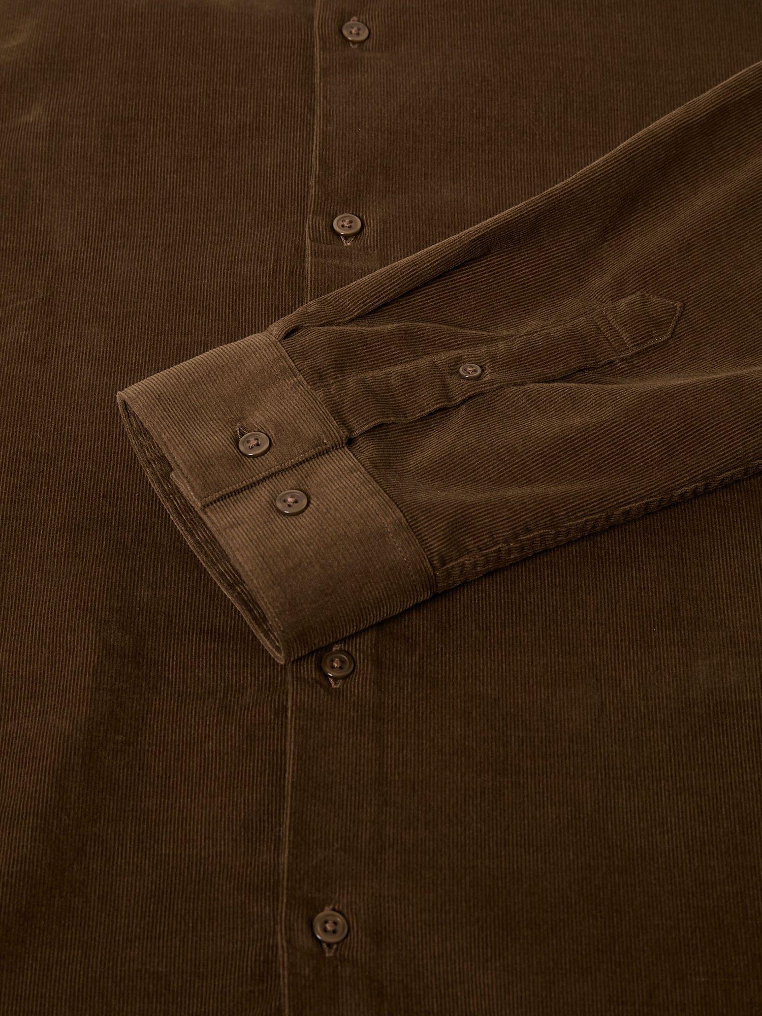 Product image 6 of 7, which shows Maison Standards Soho Cotton Velvet Shirt, Brown, S