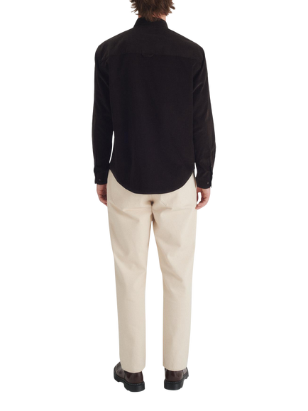 Maison Standards Cotton Regular Fit Soho Velvet Shirt, Dark Chocolate - view 2, Dark Chocolate