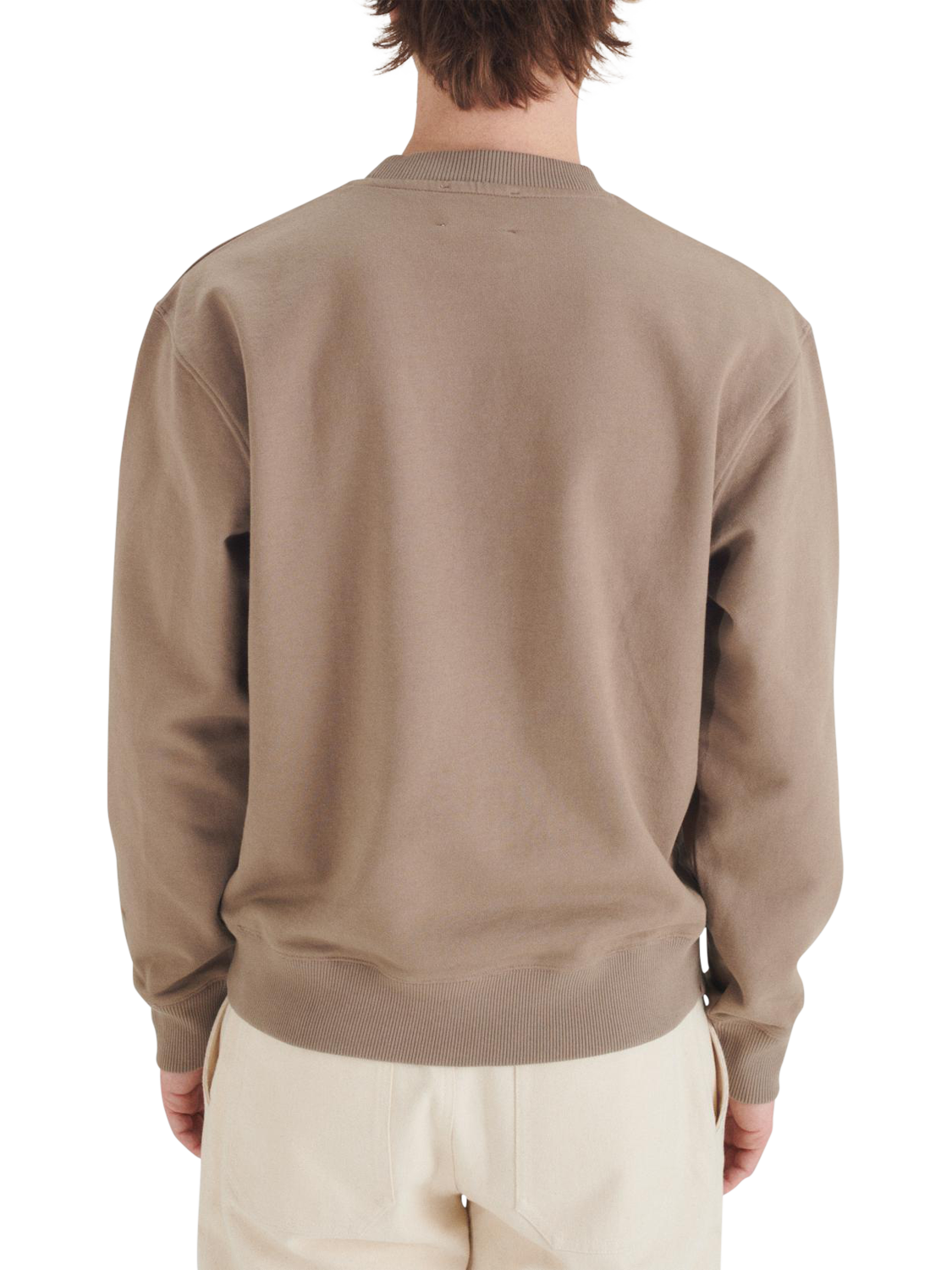 Product image 2 of 6, which shows Maison Standards Harlem Cotton Crew Neck Sweatshirt, Hazelnut, S