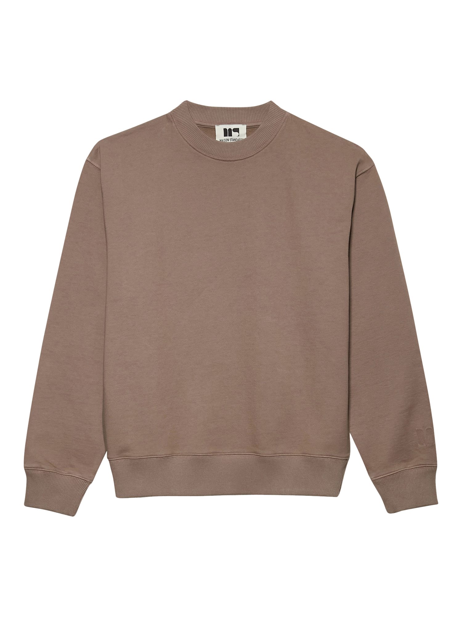 Product image 4 of 6, which shows Maison Standards Harlem Cotton Crew Neck Sweatshirt, Hazelnut, S
