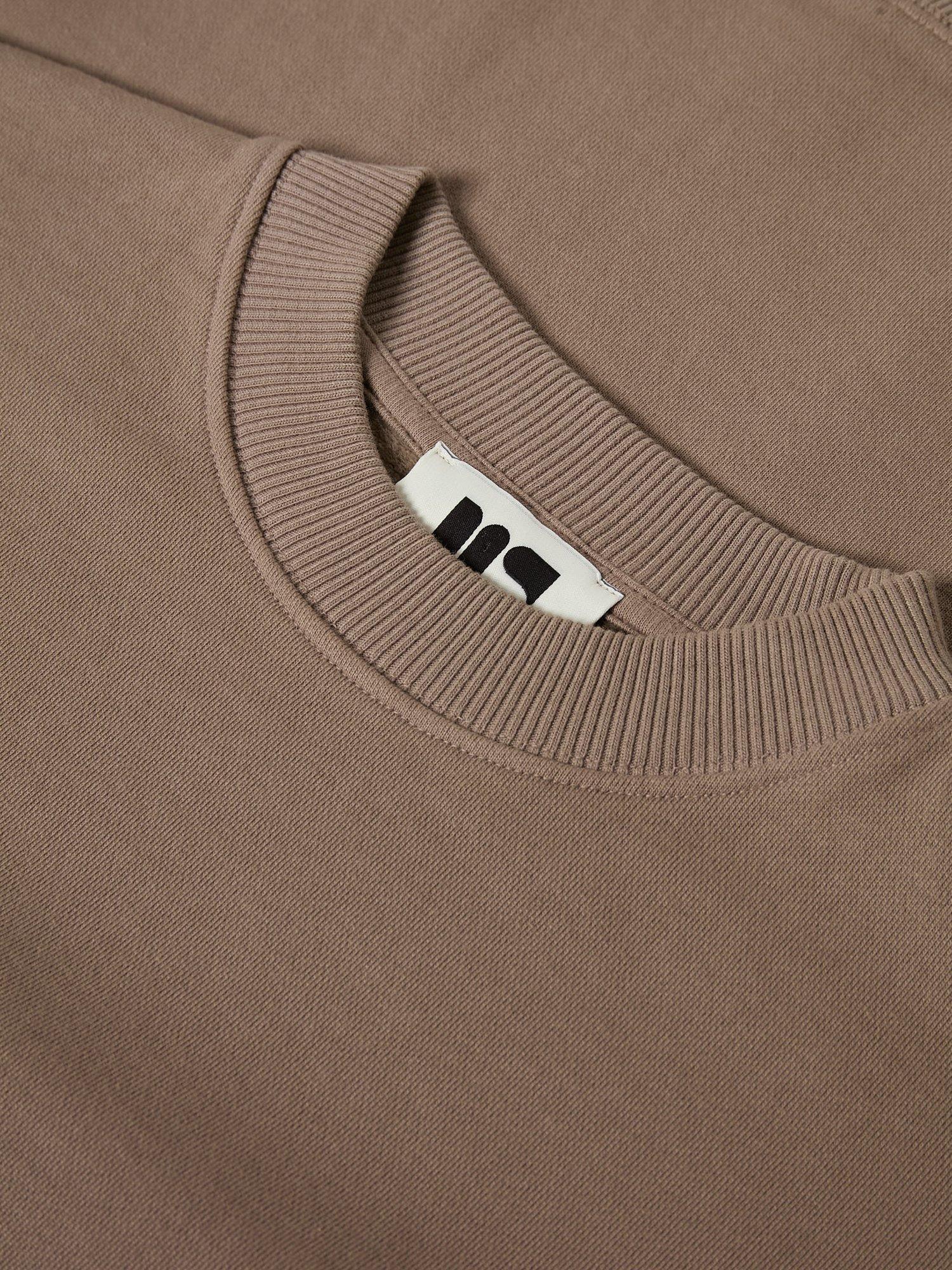 Product image 5 of 6, which shows Maison Standards Harlem Cotton Crew Neck Sweatshirt, Hazelnut, S
