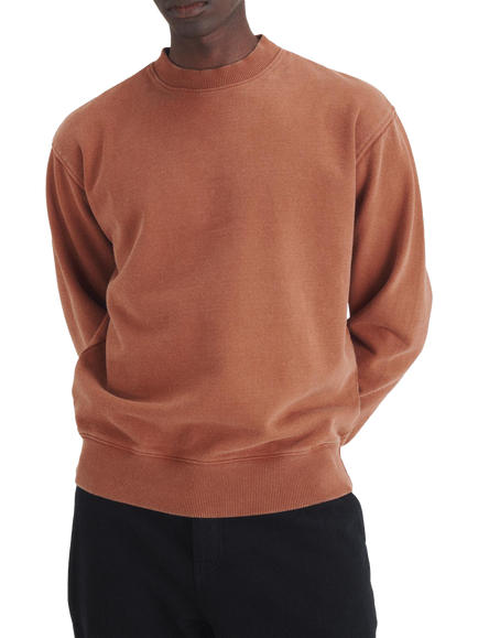 Maison Standards Harlem Cotton Crew Neck Sweatshirt, Mahogany