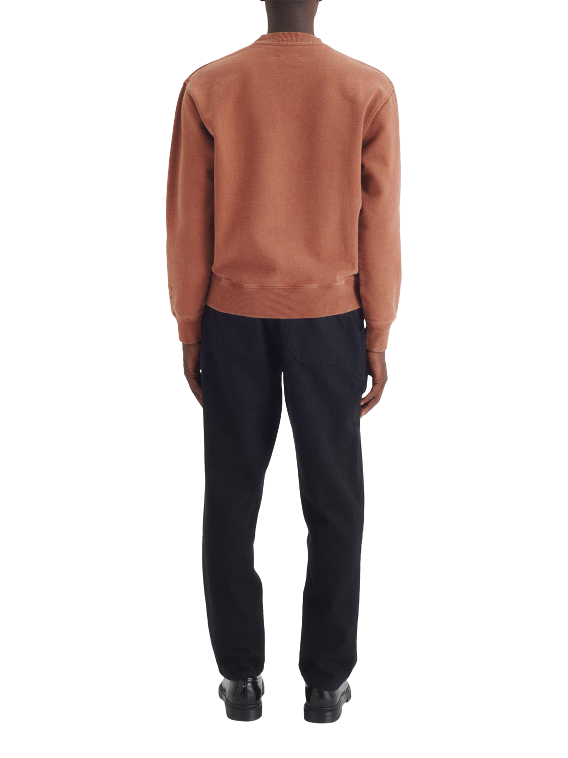 Product image 2 of 7, which shows Maison Standards Harlem Cotton Crew Neck Sweatshirt, Mahogany, S