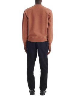 Maison Standards Harlem Cotton Crew Neck Sweatshirt - view 2, Mahogany