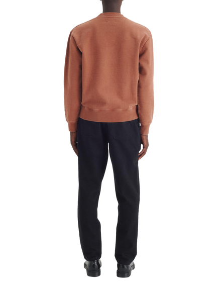 Maison Standards Harlem Cotton Crew Neck Sweatshirt - view 2, Mahogany
