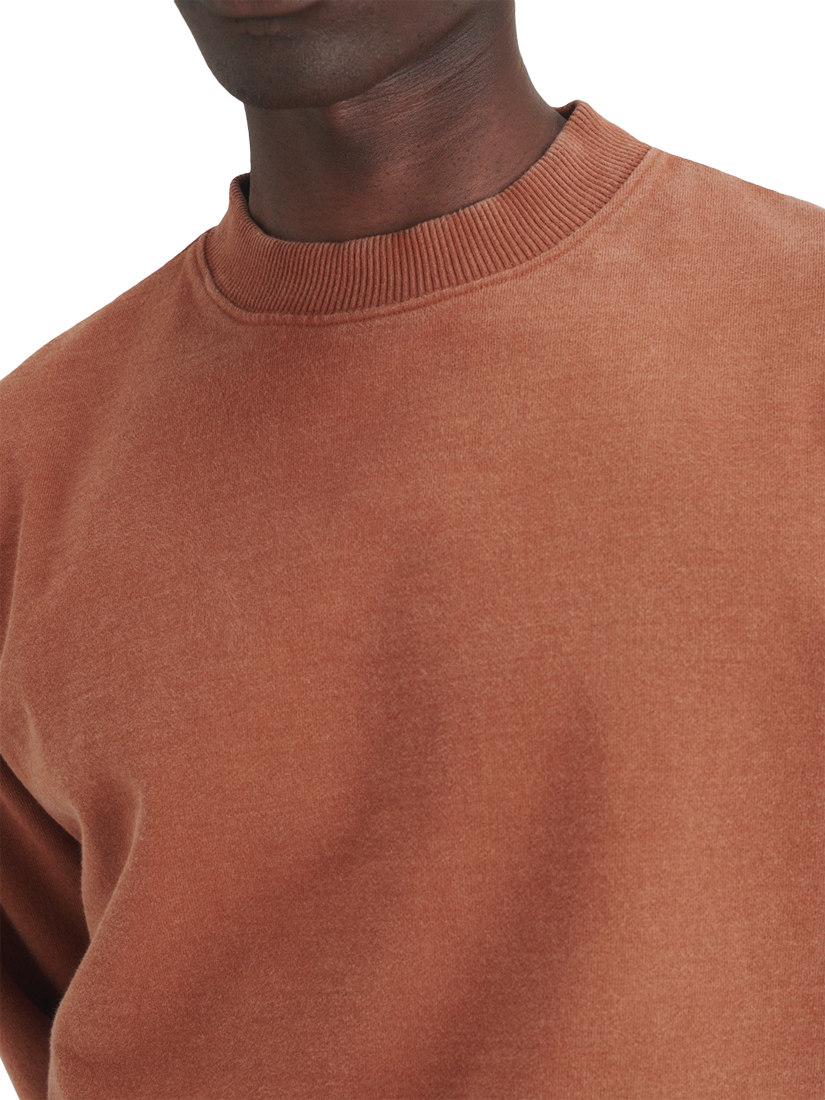 Product image 4 of 7, which shows Maison Standards Harlem Cotton Crew Neck Sweatshirt, Mahogany, S