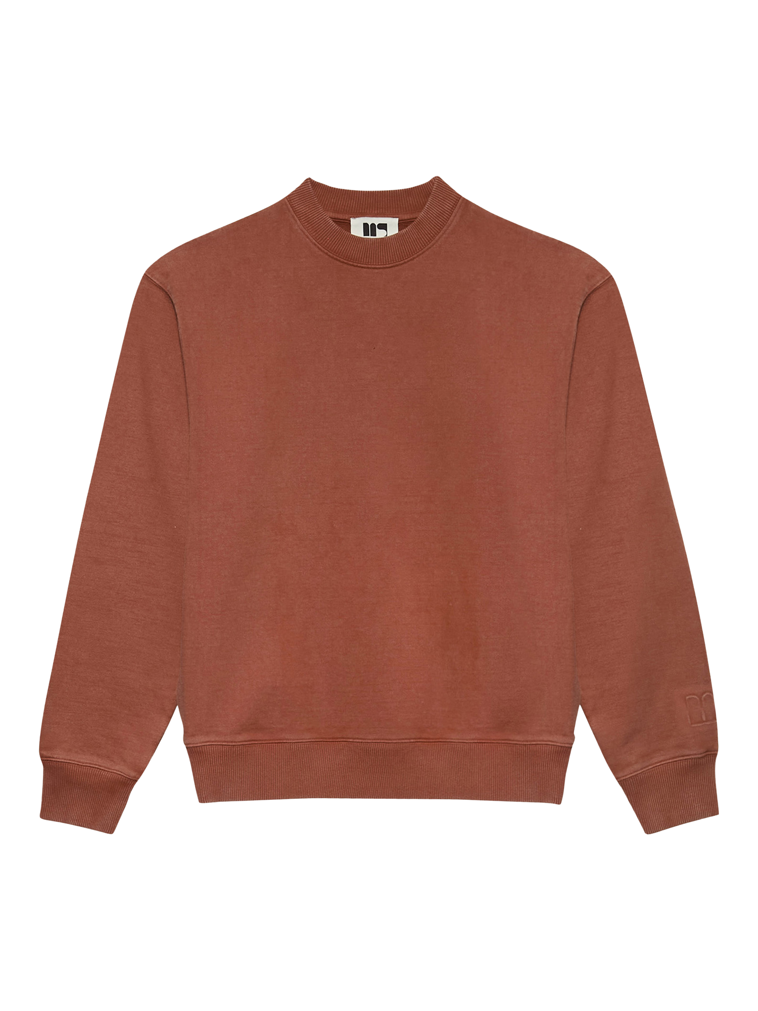 Product image 5 of 7, which shows Maison Standards Harlem Cotton Crew Neck Sweatshirt, Mahogany, S