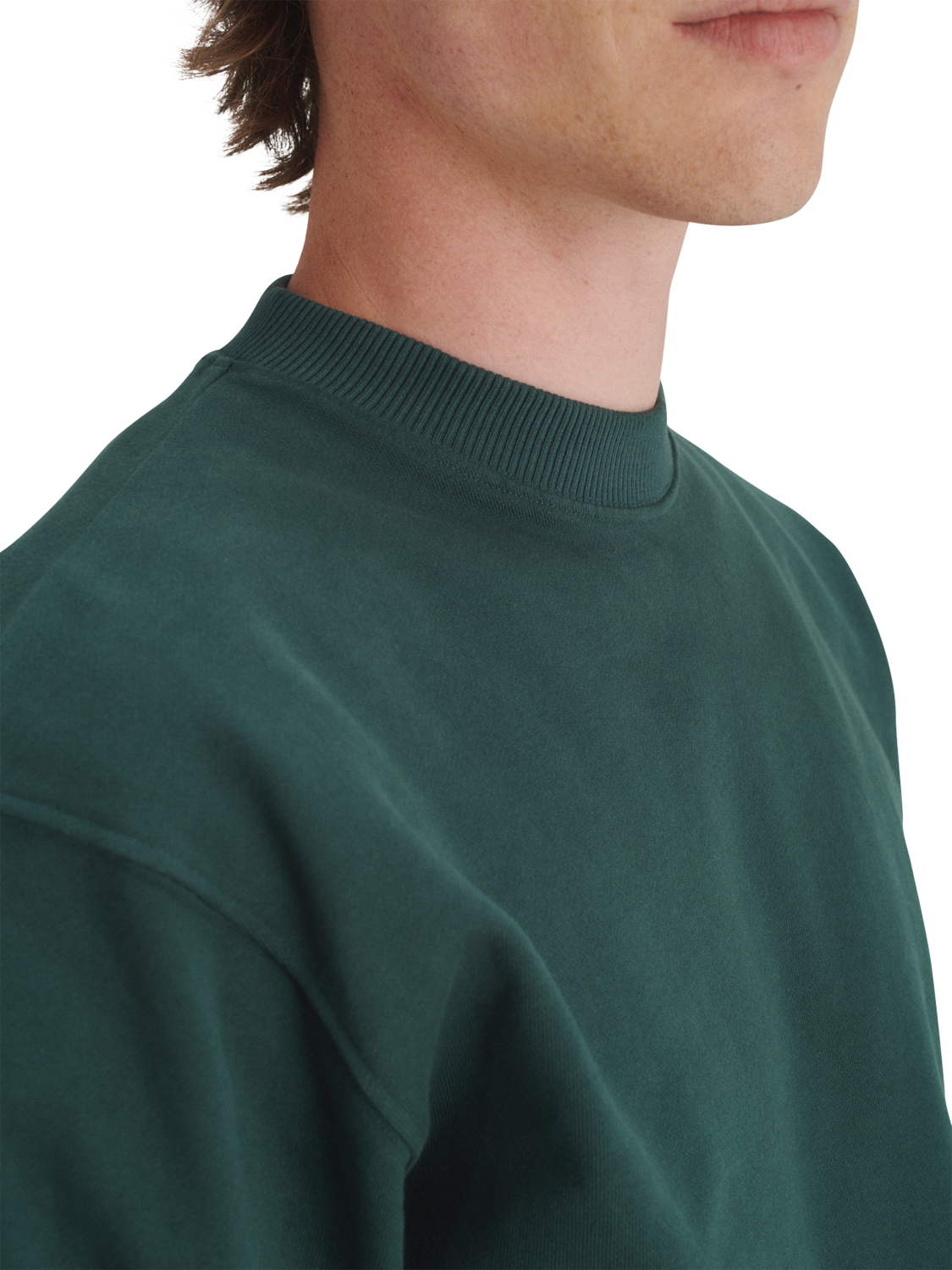 Product image 4 of 7, which shows Maison Standards Harlem Cotton Crew Neck Sweatshirt, British Green, S