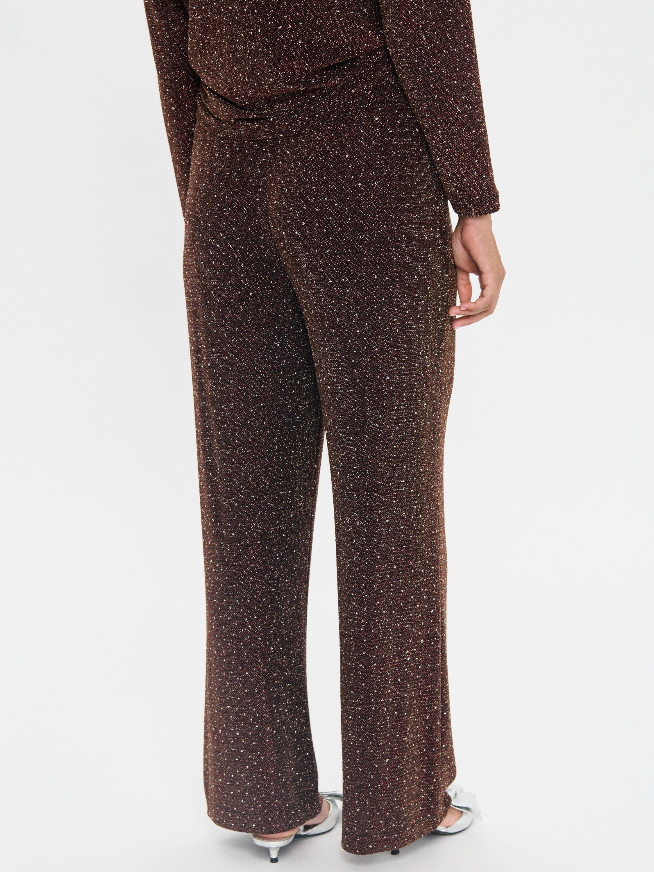 Product image 2 of 6, which shows Saint Tropez Noella Polka Dot Trousers, Fudge, XS