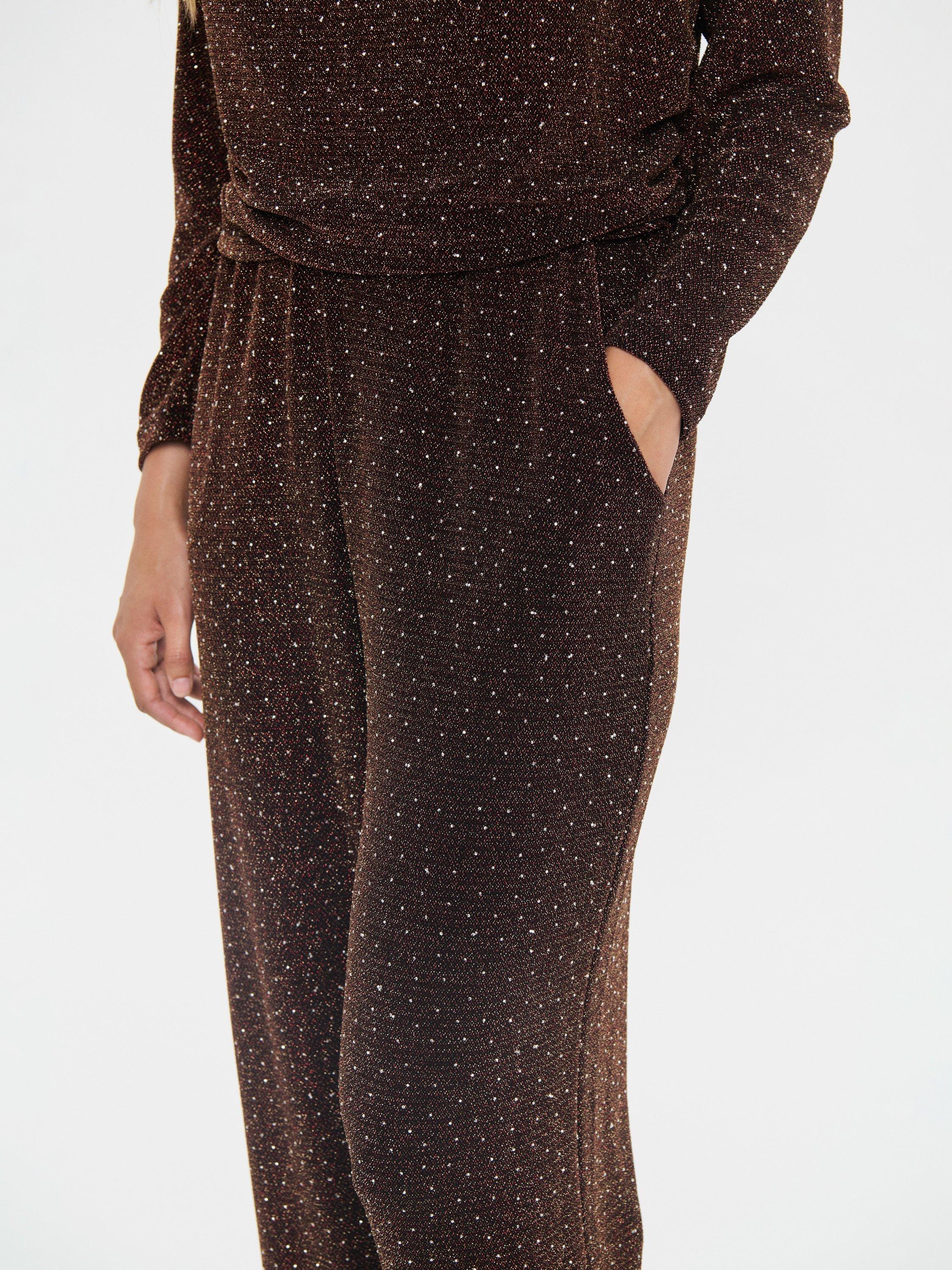 Product image 4 of 6, which shows Saint Tropez Noella Polka Dot Trousers, Fudge, XS