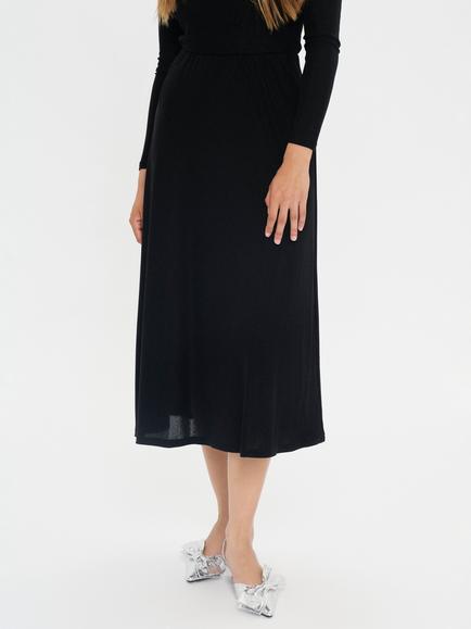 Saint Tropez Noella Metallic Midi Skirt, Black