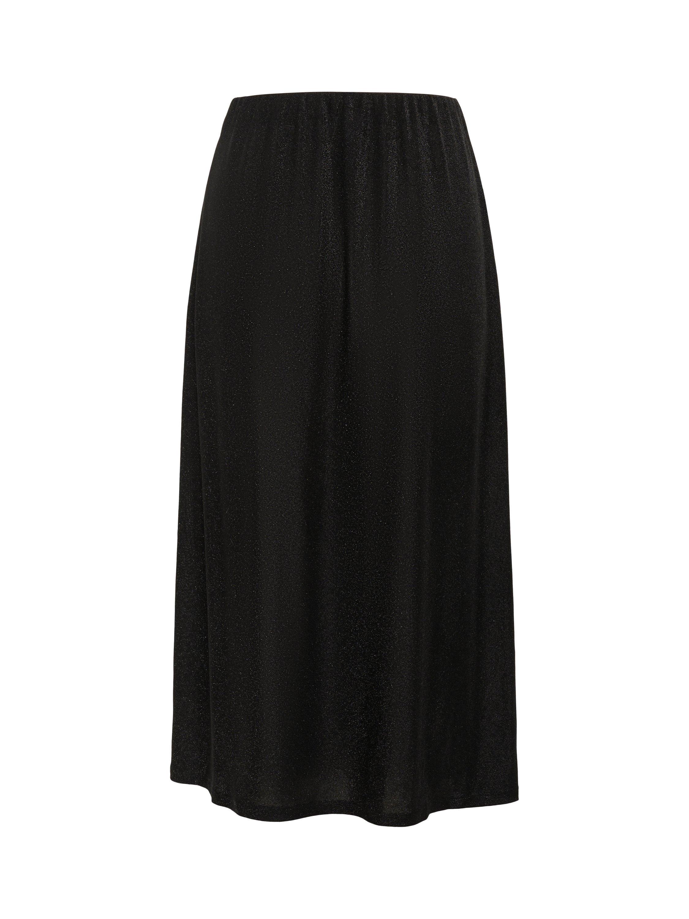Product image 6 of 6, which shows Saint Tropez Noella Metallic Midi Skirt, Black, XS