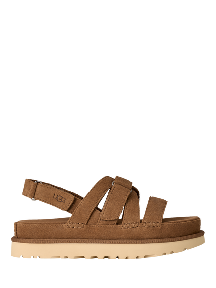 UGG Goldenstar Gleam Suede Strappy Sandals, Chestnut, Chestnut