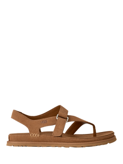 UGG GoldenGaze Suede Toe Post Sandals, Chestnut, Chestnut