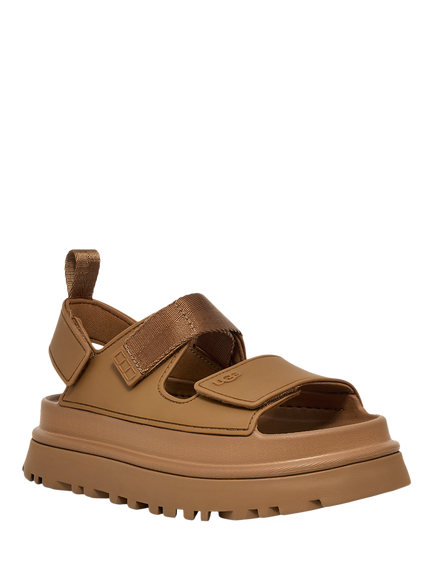 UGG GoldenGlow Strappy Sandals, Bison Brown - view 2, Bison Brown