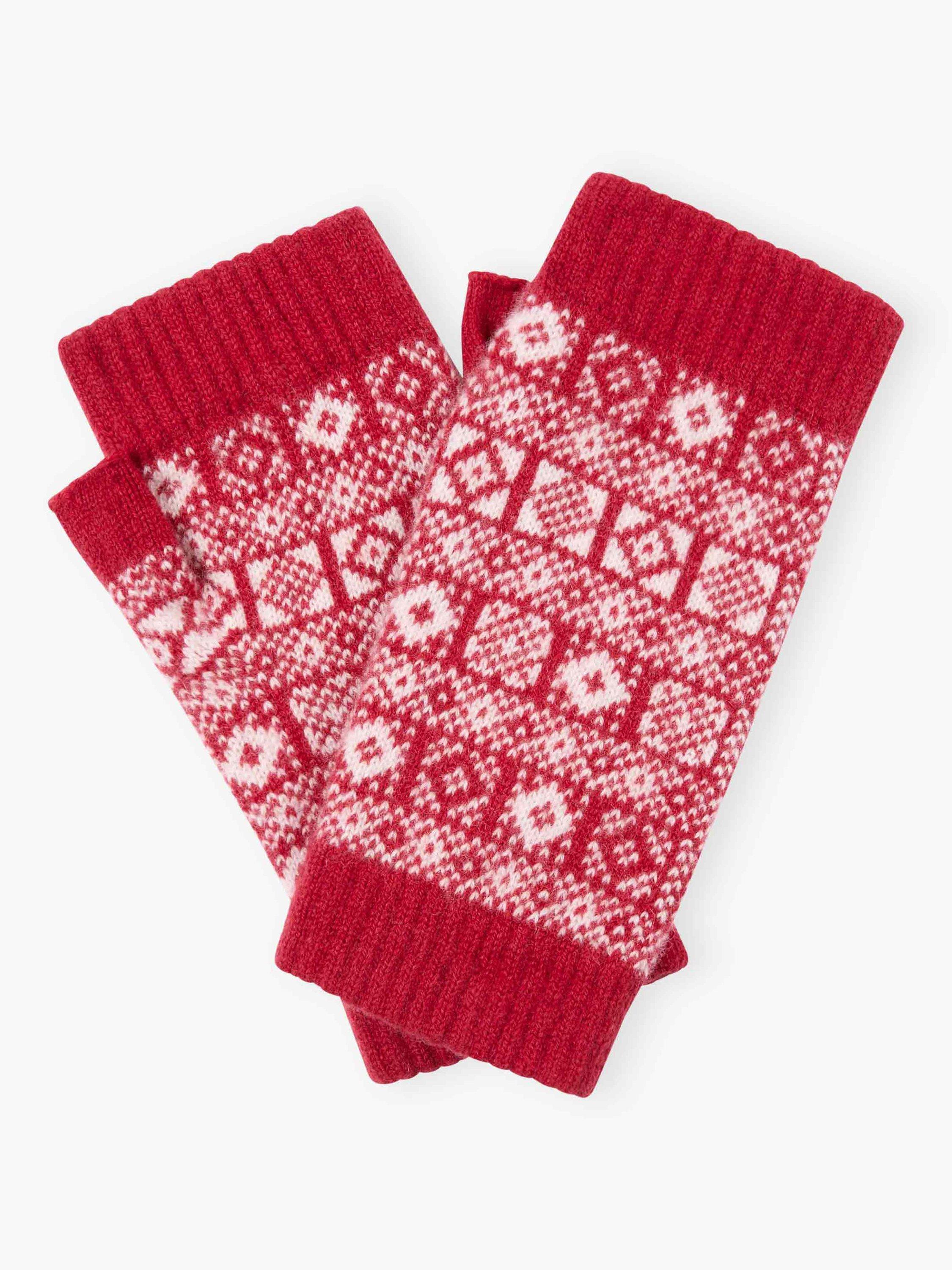 Brora Cashmere Geometric Wristwarmers